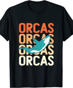 Retro Vintage Whale Orca Squad Orca Squad Whale Sea Animal T-Shirt