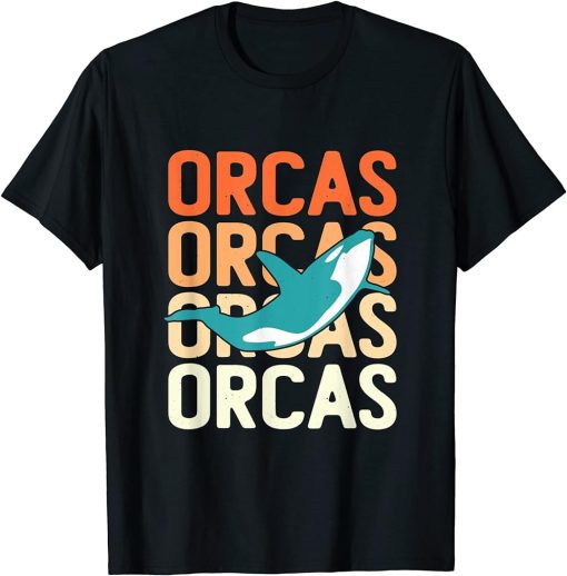 Retro Vintage Whale Orca Squad Orca Squad Whale Sea Animal T-Shirt