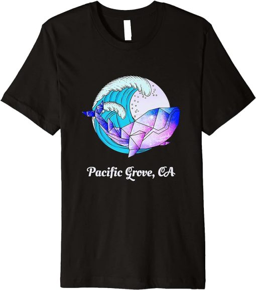 Pacific Grove CA Japanese Paint Geometric Orca Killer Whale Premium T-Shirt